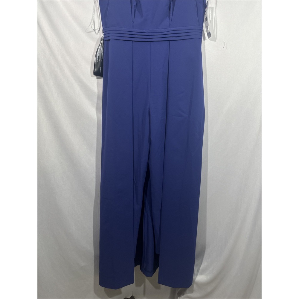 NEW $328 Kay Unger [ 12‎ ] Demi Walk Thru Jumpsuit in Cobalt Blue #J2072 - Picture 10 of 16